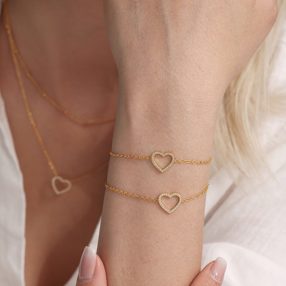 Women's Stainless Steel Heart Bracelet
