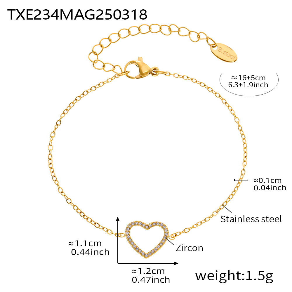 Women's Stainless Steel Heart Bracelet
