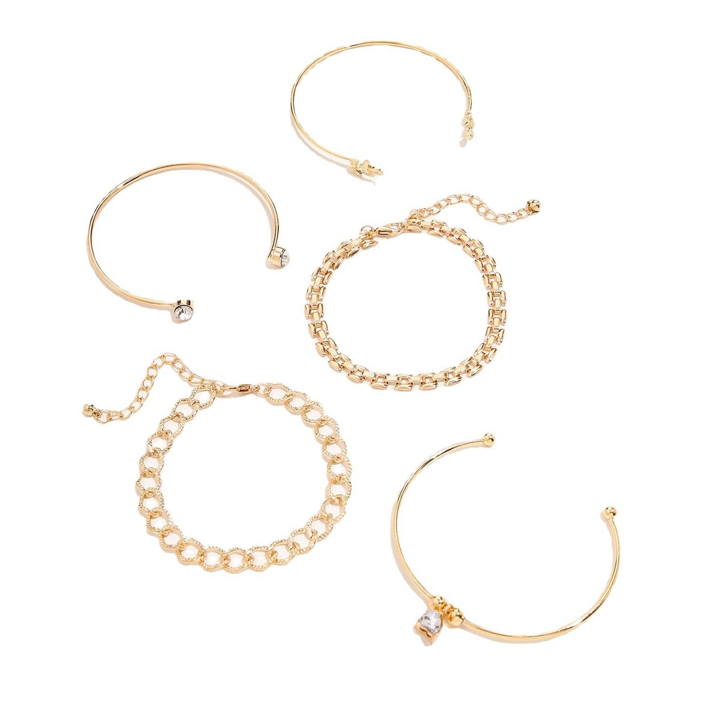 5-teiliges Set mit modischem Perlenarmband für Damen
