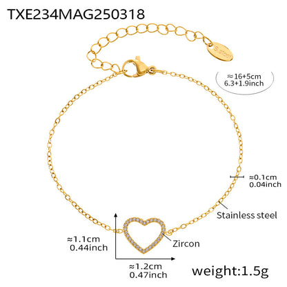 Women's Stainless Steel Heart Bracelet