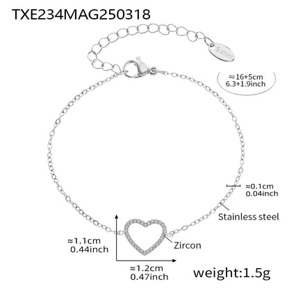 Women's Stainless Steel Heart Bracelet