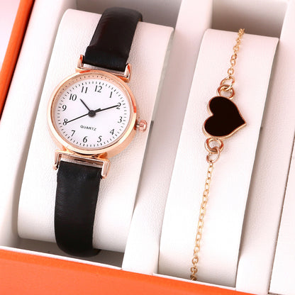 Women's Heart Bracelet & Quartz Watch Set